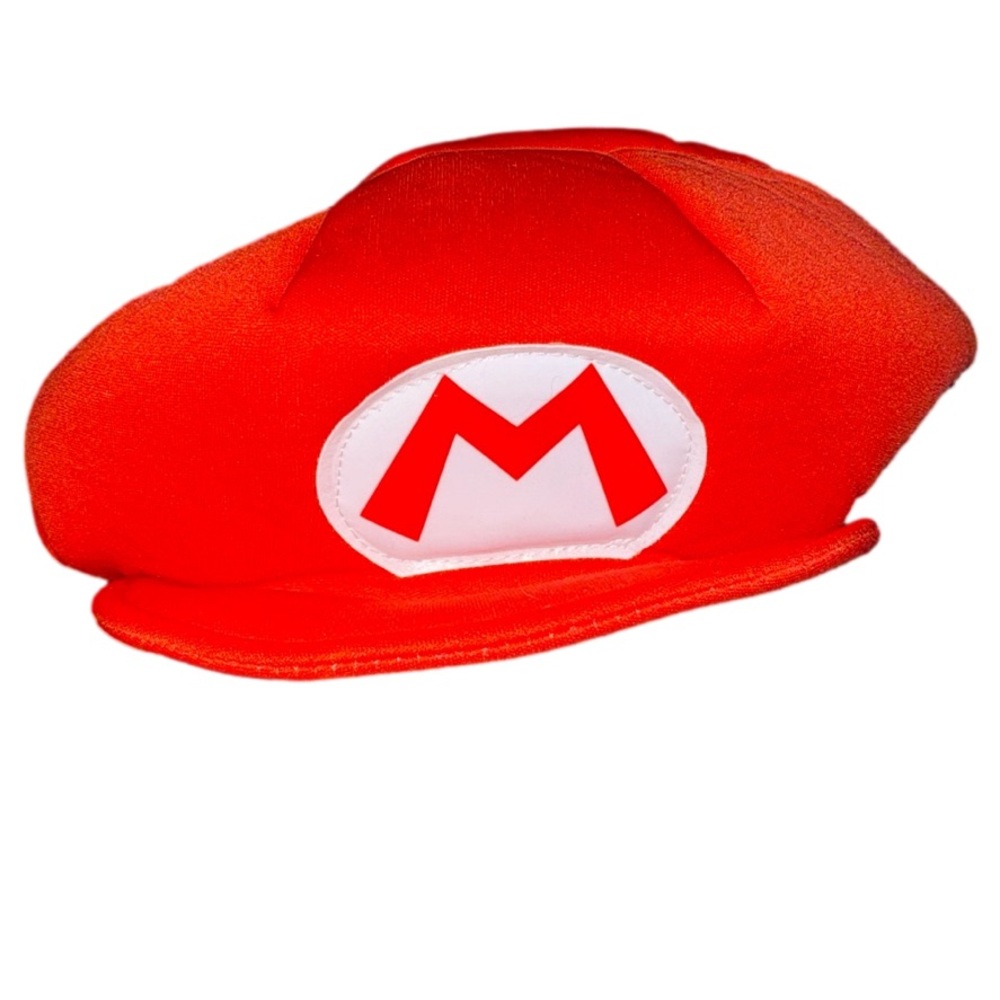 Mario Bros Adult Mario Halloween costume accessories ; hat, gloves suspenders